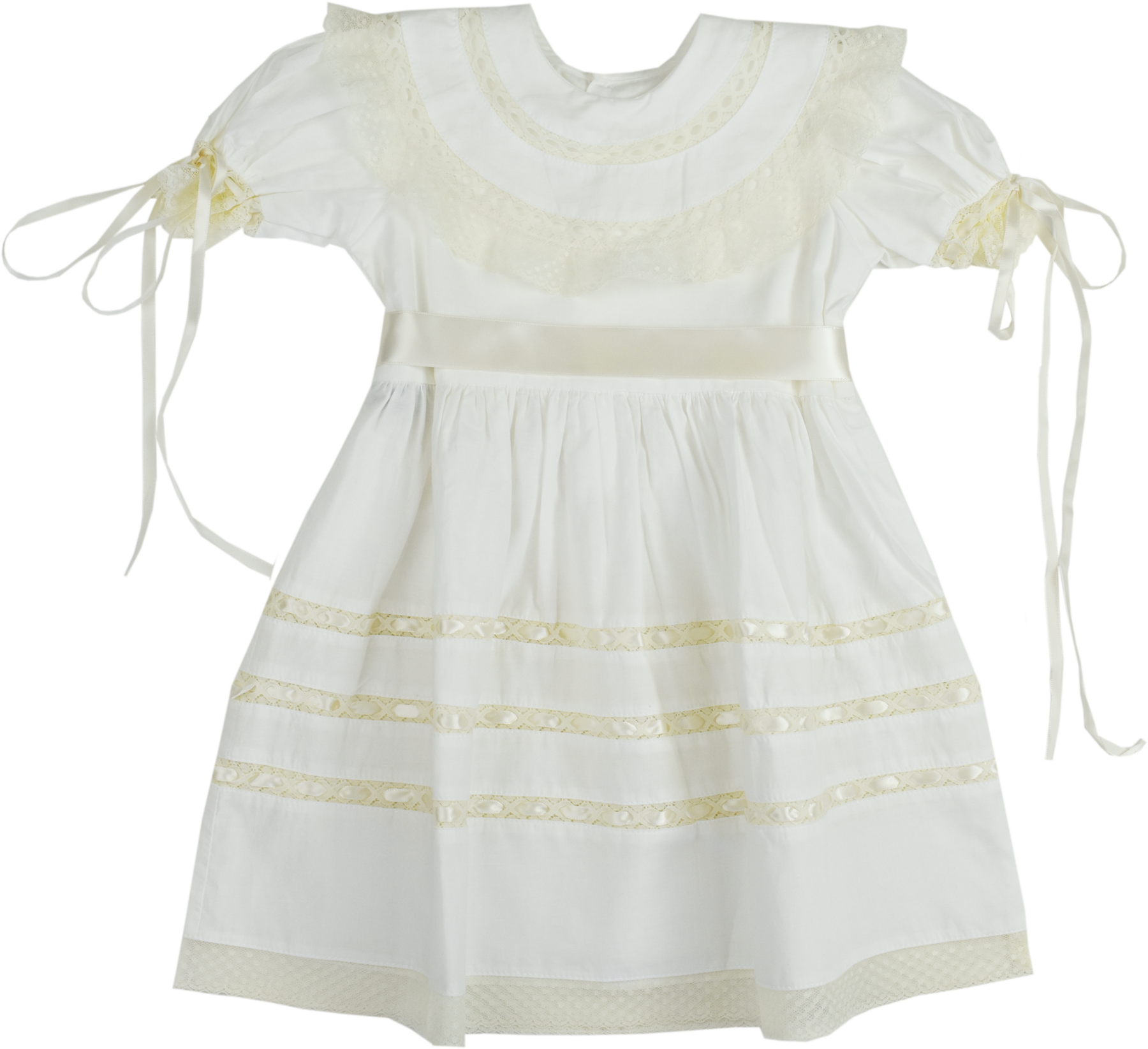 white heirloom dress Lullaby set Maylin Heirloom Dress 703 White/Ecru 6x