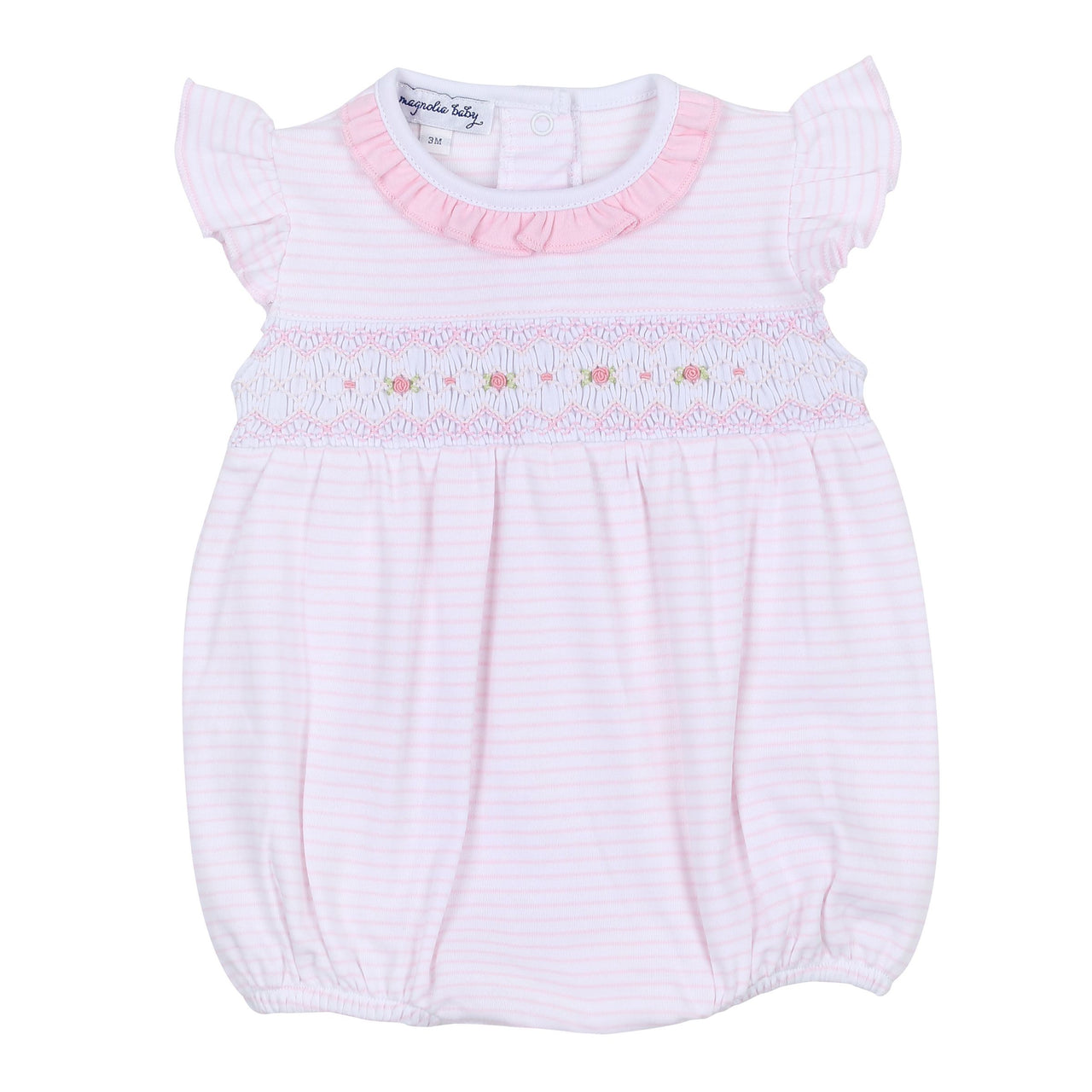 Magnolia Baby Katie and Kyle Smocked Ruffle Flutters Girl Bubble 4316-241 5101
