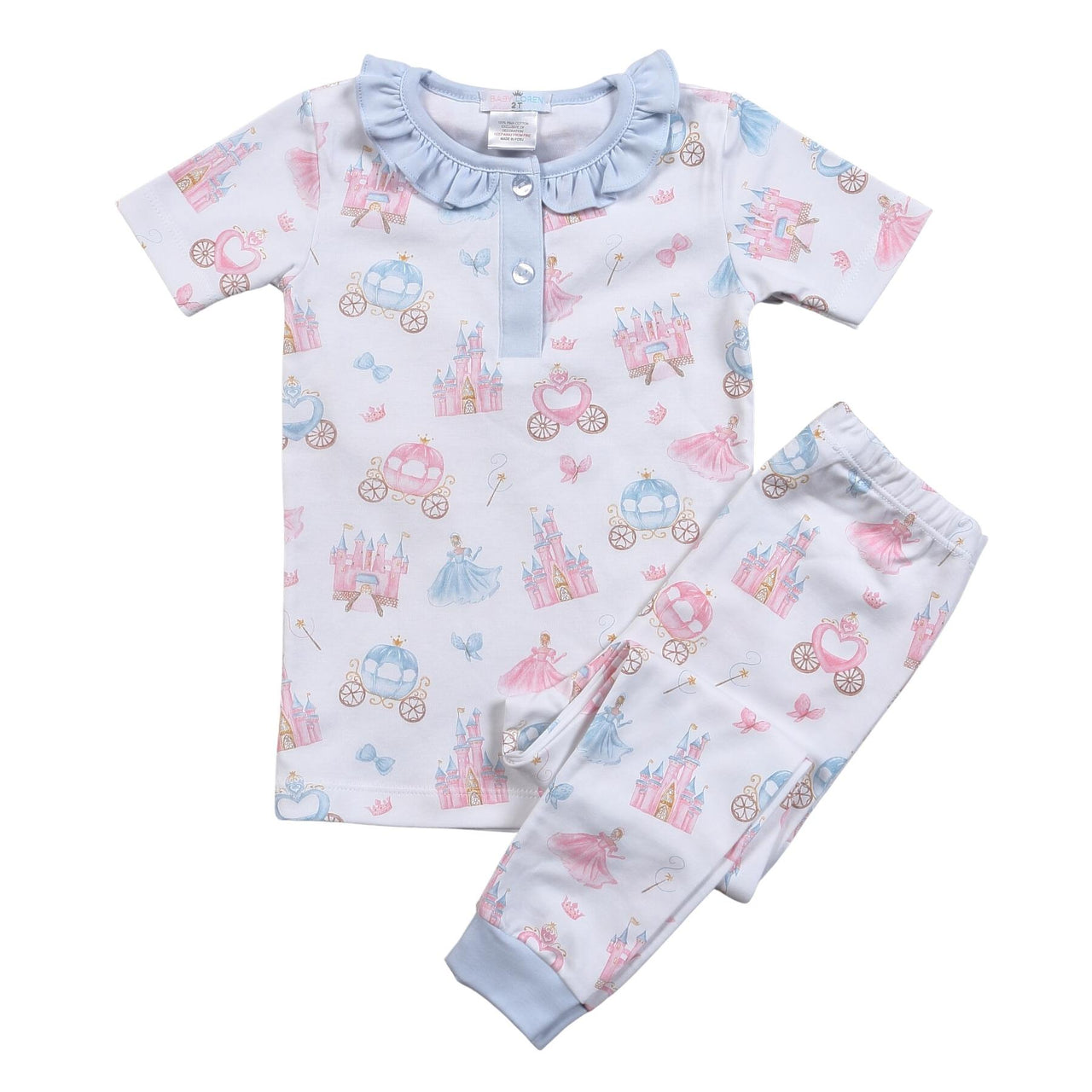 Baby Loren Princess and Castles Pima Two Pieces Loungewear PRC-099 5101
