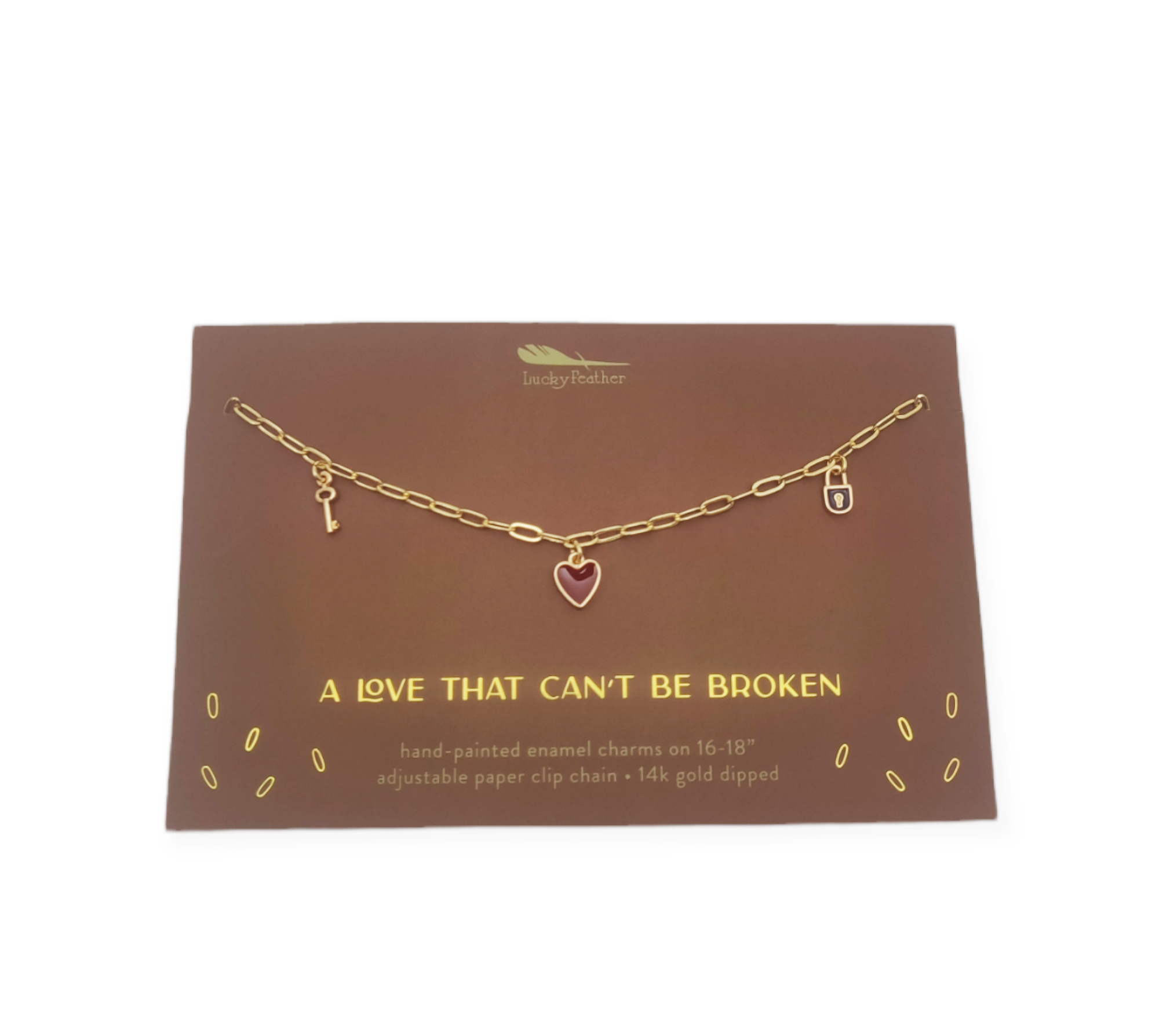 Lucky Feather Enamel Necklace