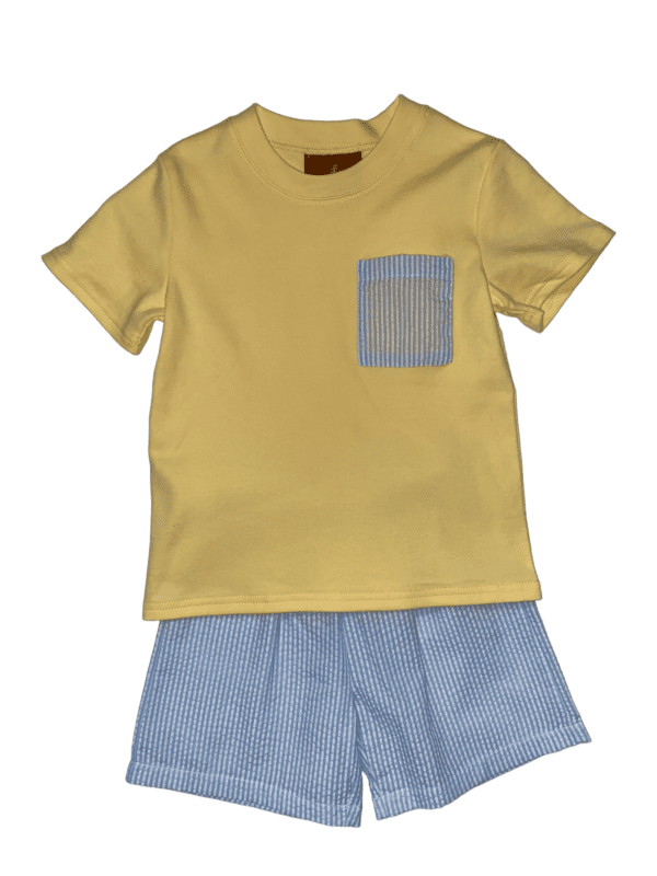 Millie Jay Hudson Short Set Yellow/Blue Stripe 685 5101