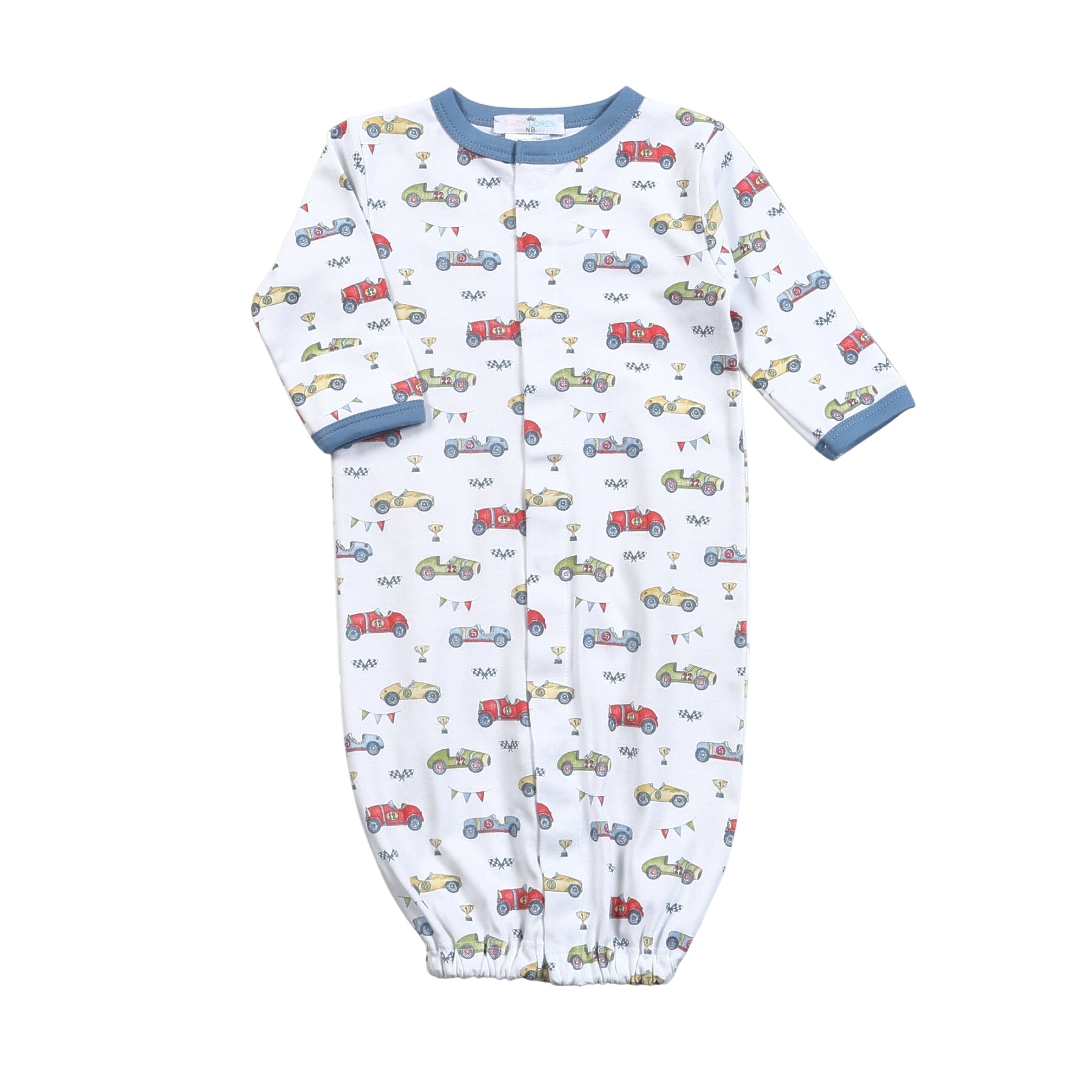Baby Loren Racing Cars Pima Converter Gown RCA-311 5101