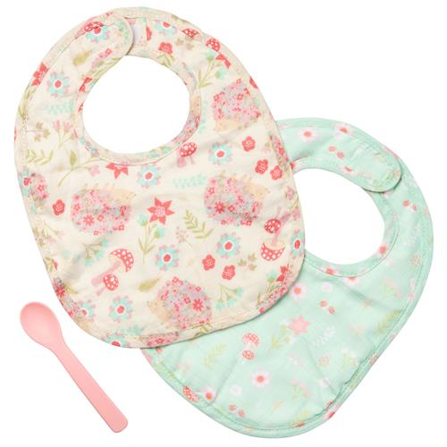 Stephen Joseph Muslin Bib and Spoon Set