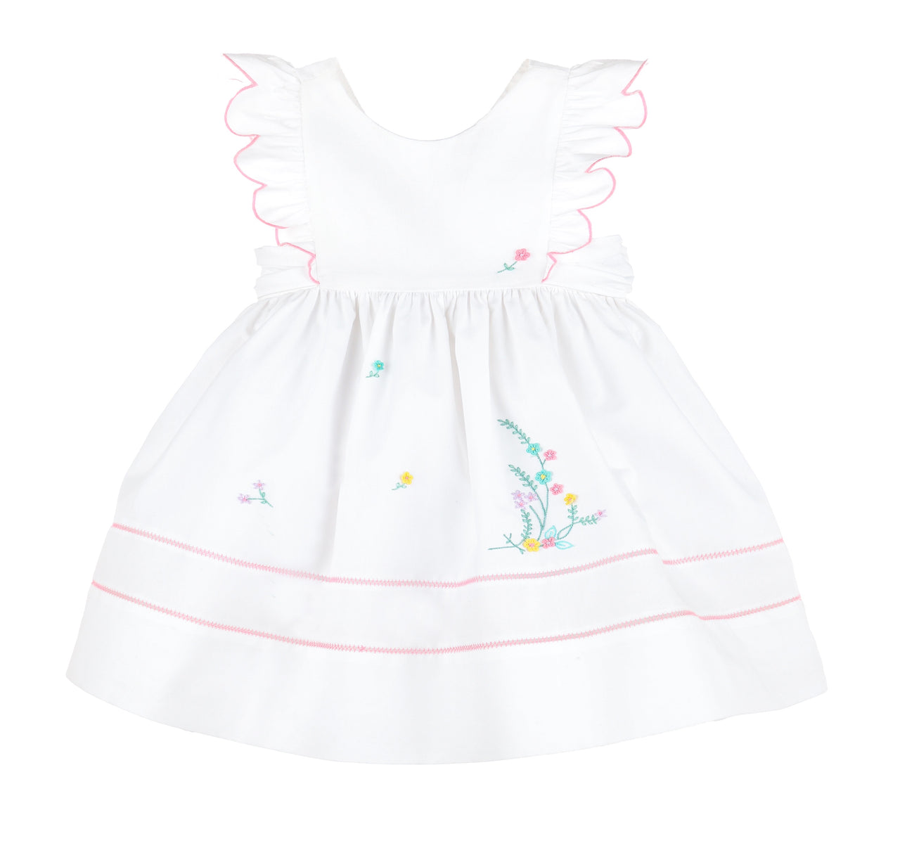 Sophie & Lucas Broderie Dress White SL3637-WH 5011