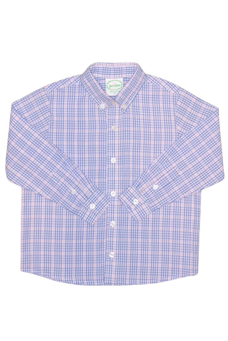 Grace and James George Plaid Buttondown  Shirt SS24GEORGEB 5102