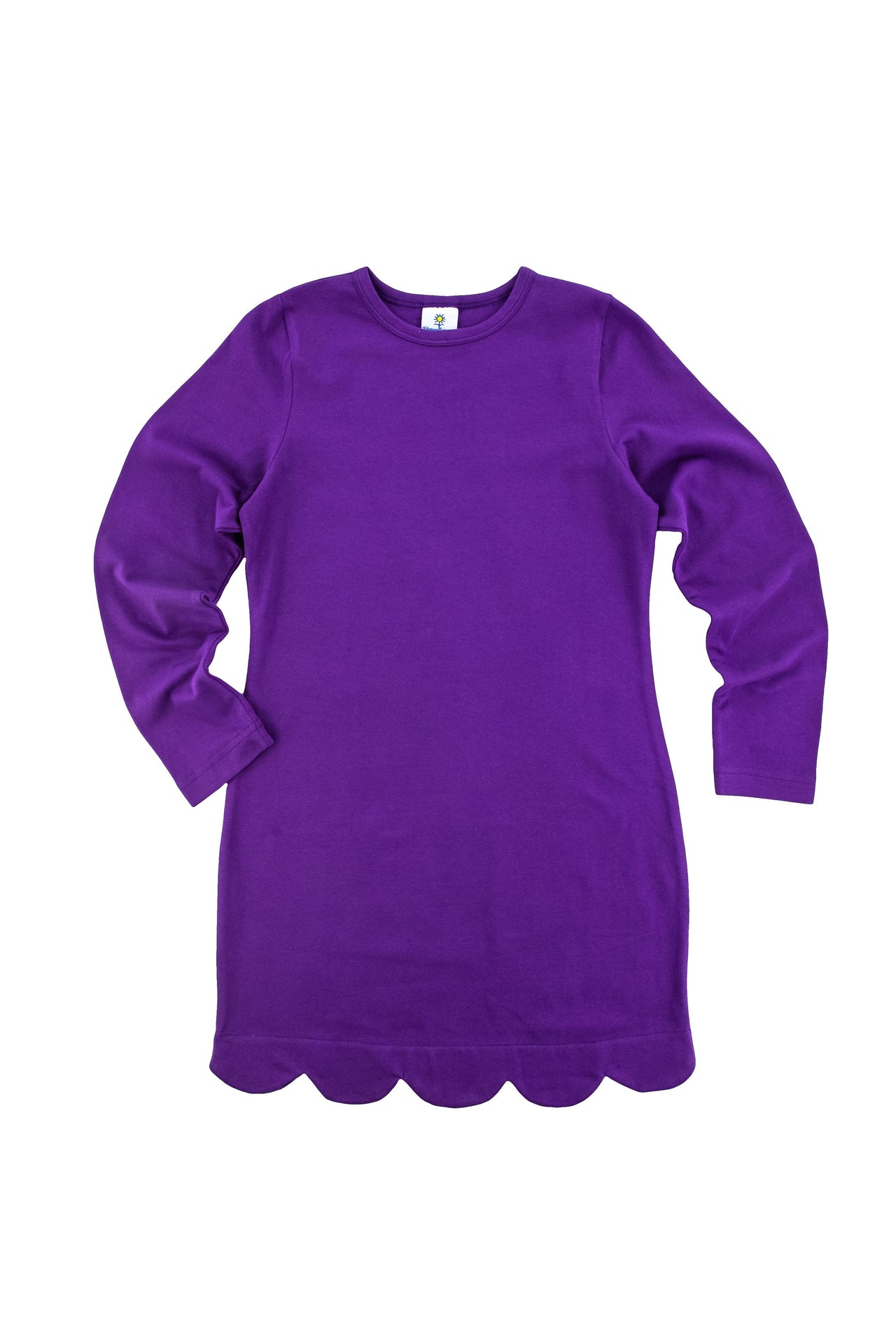 Florence Eiseman Purple Knit Dress W/Scallop Hem F5008 5006