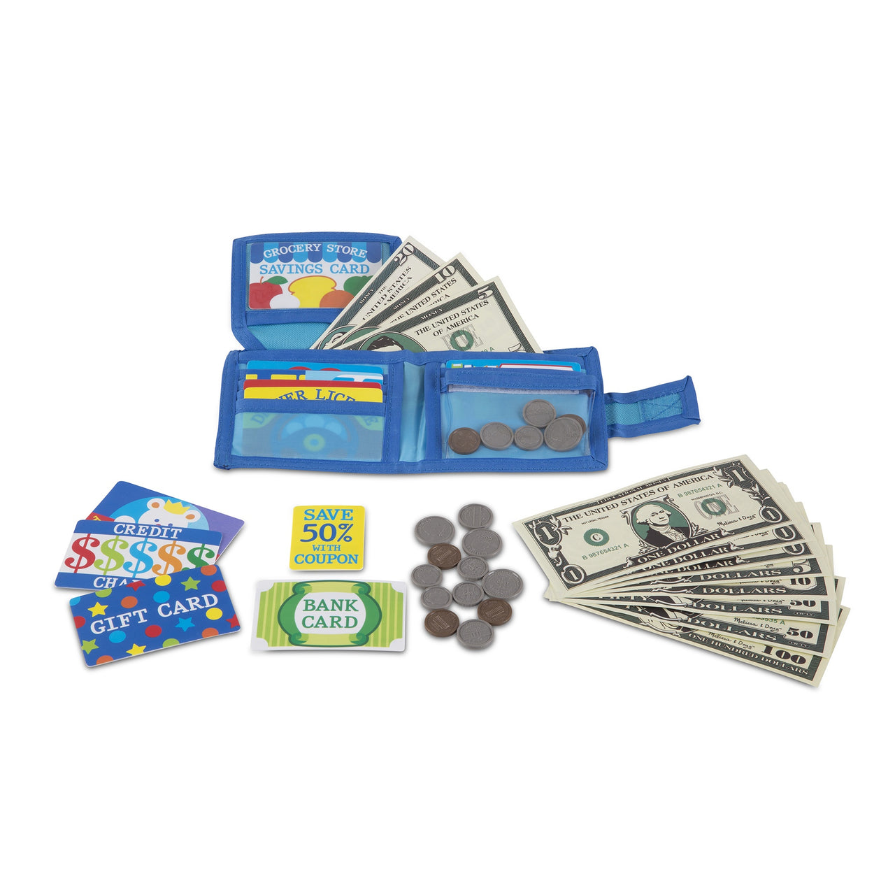 Melissa & Doug Pretend-to-Spend Wallet