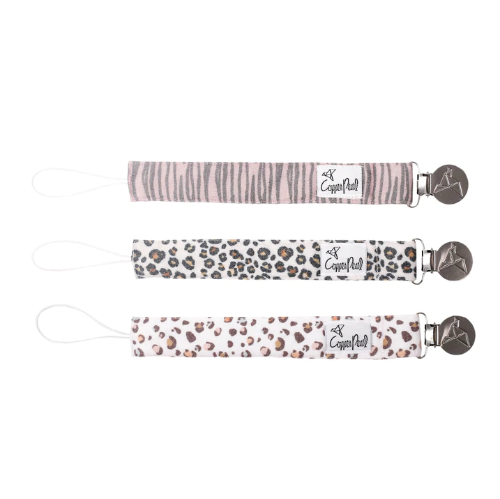 Copper Pearl Binky Clip 3 Pack