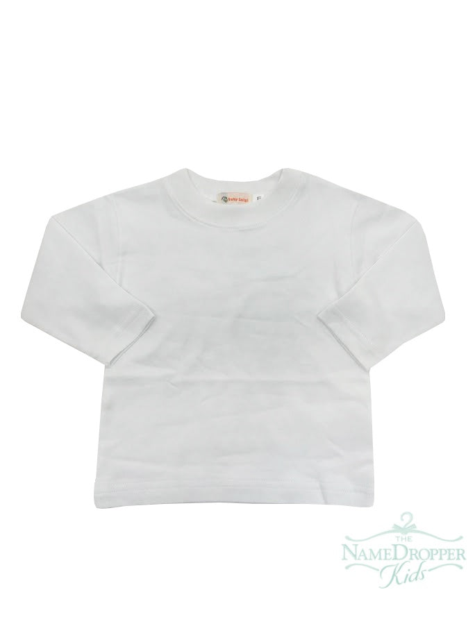 Luigi Boy's L/S T-Shirt Plain White IT002-01
