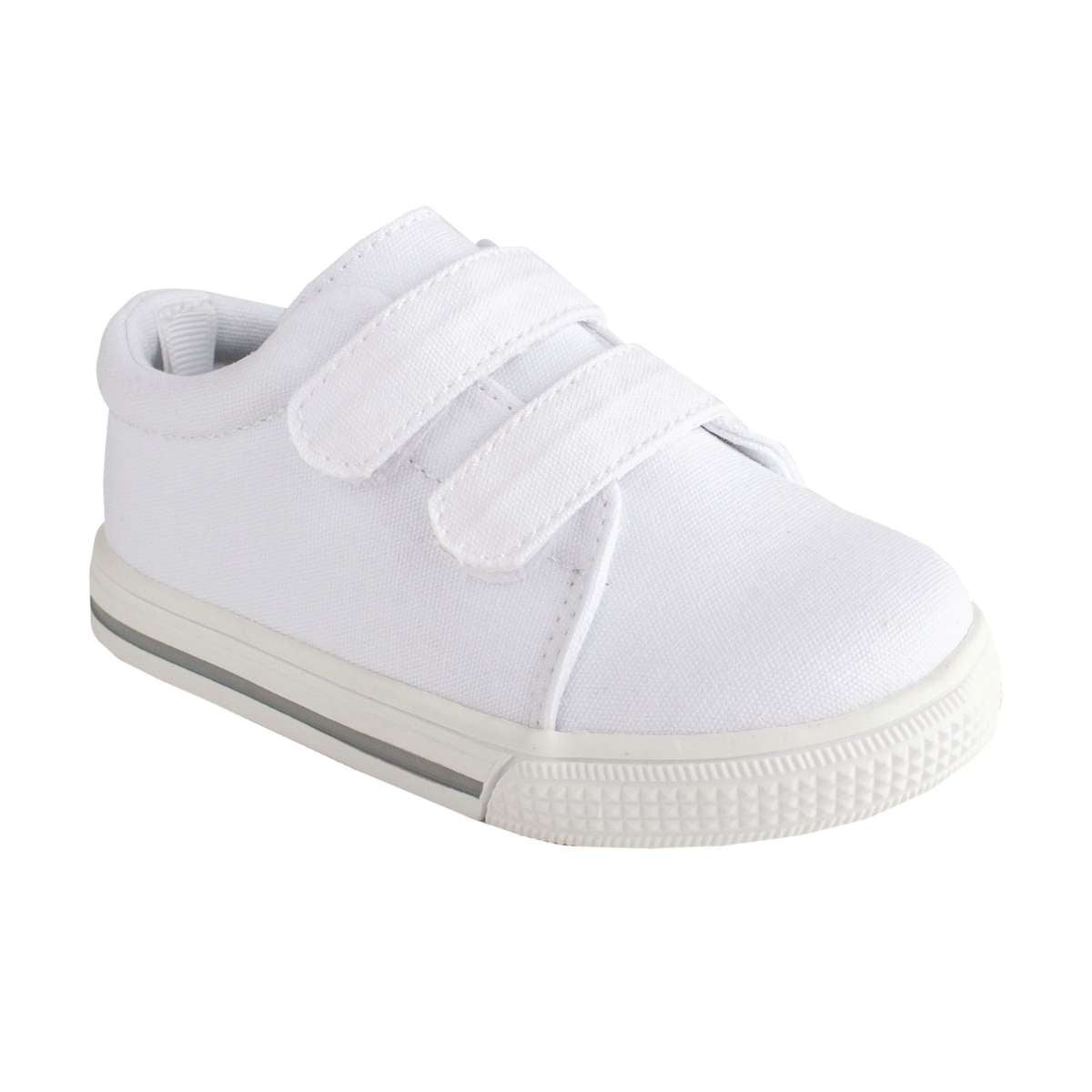 Baby Deer Baylor White Canvas Double-Strap Sneakers 6200