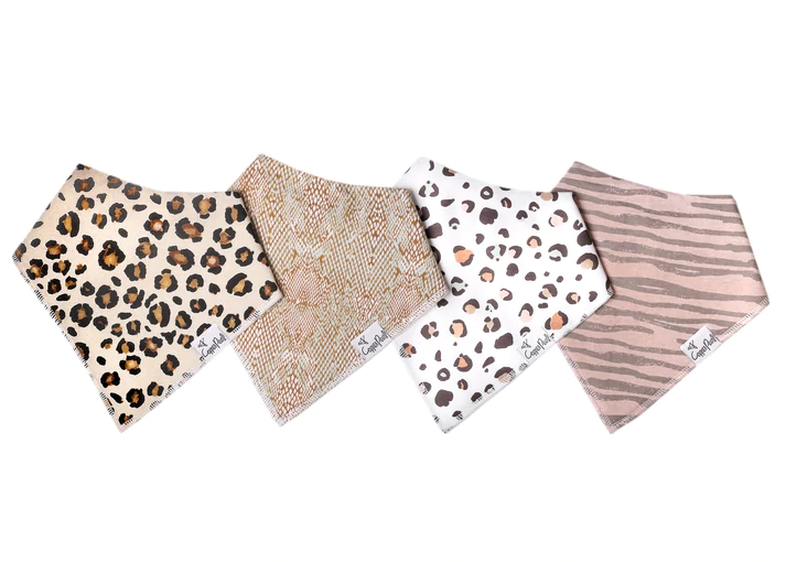 Copper Pearl Bandana Bib 4 Piece Set