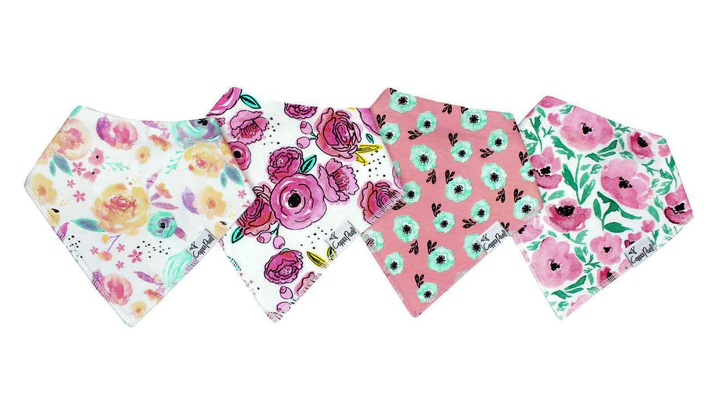 Copper Pearl Bandana Bib 4 Piece Set