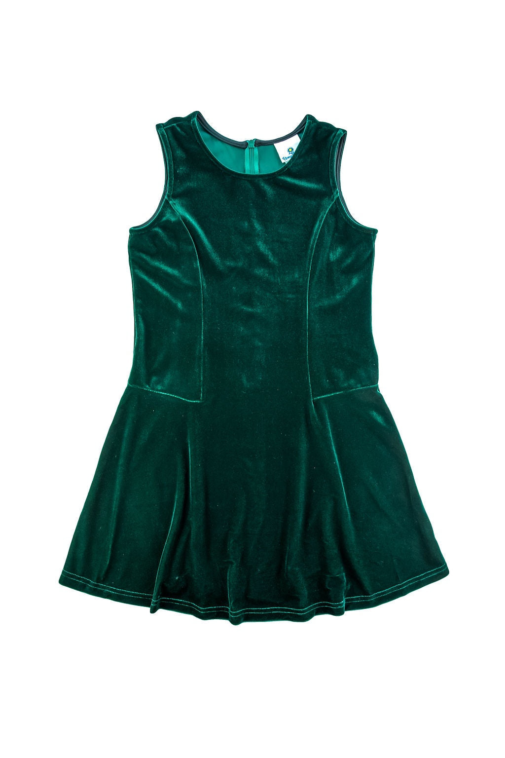 Florence Eiseman Green Stretch Velvet Dress H5114 5009