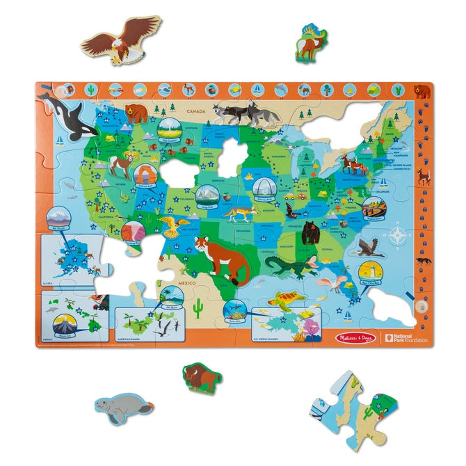 Melissa & Doug National Parks U.S.A. Map Floor Puzzle – 45 Pieces