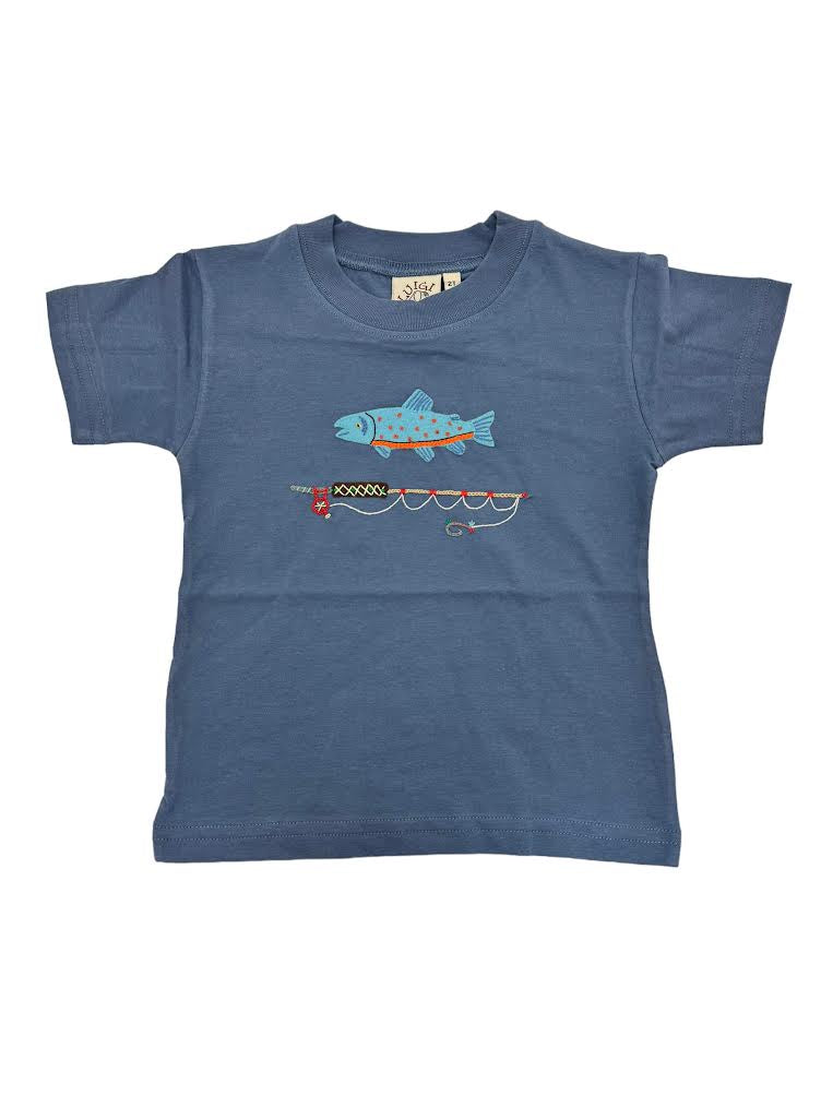 Luigi Boy's S/S T-shirt #814/Trout Fly Rod Slate T001-3155 5012