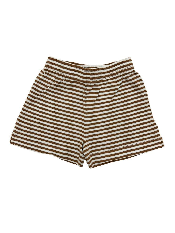 Luigi Jersey N Stripe Boys Shorts Mocha/White SH097-225 5012