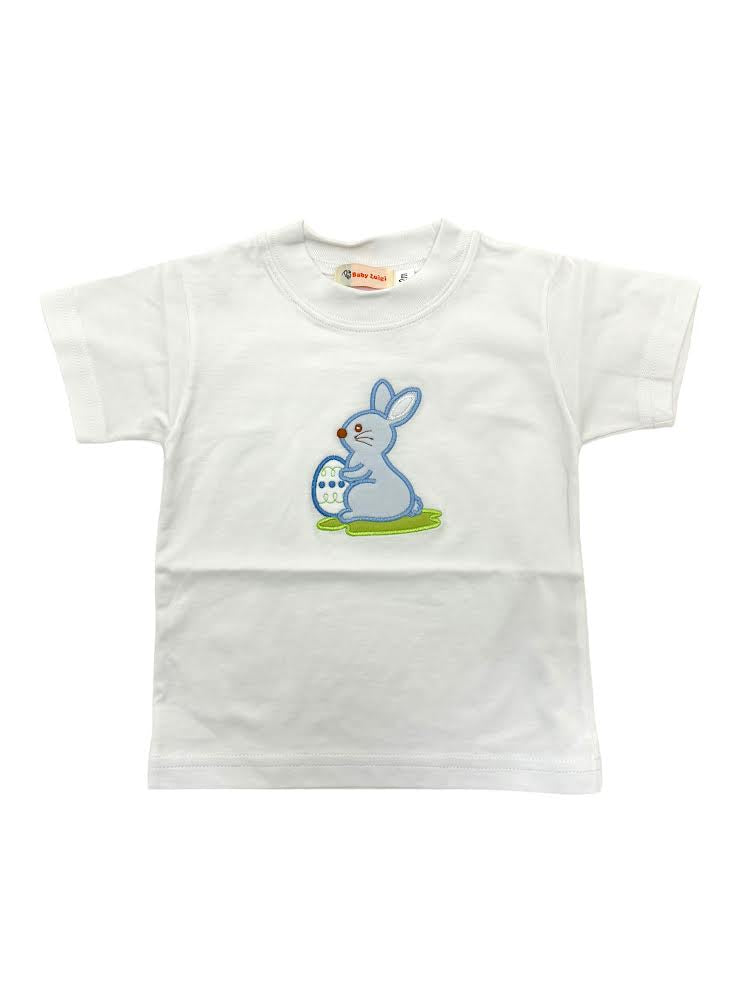 Luigi Boy's S/S T-Shirt White W/Bunny W/Easter Egg T001-M3265 5012