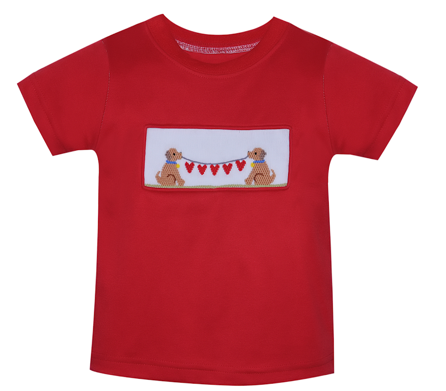 Baby Sen Abel Shirt Valentine Puppy Red AS-RK 5012