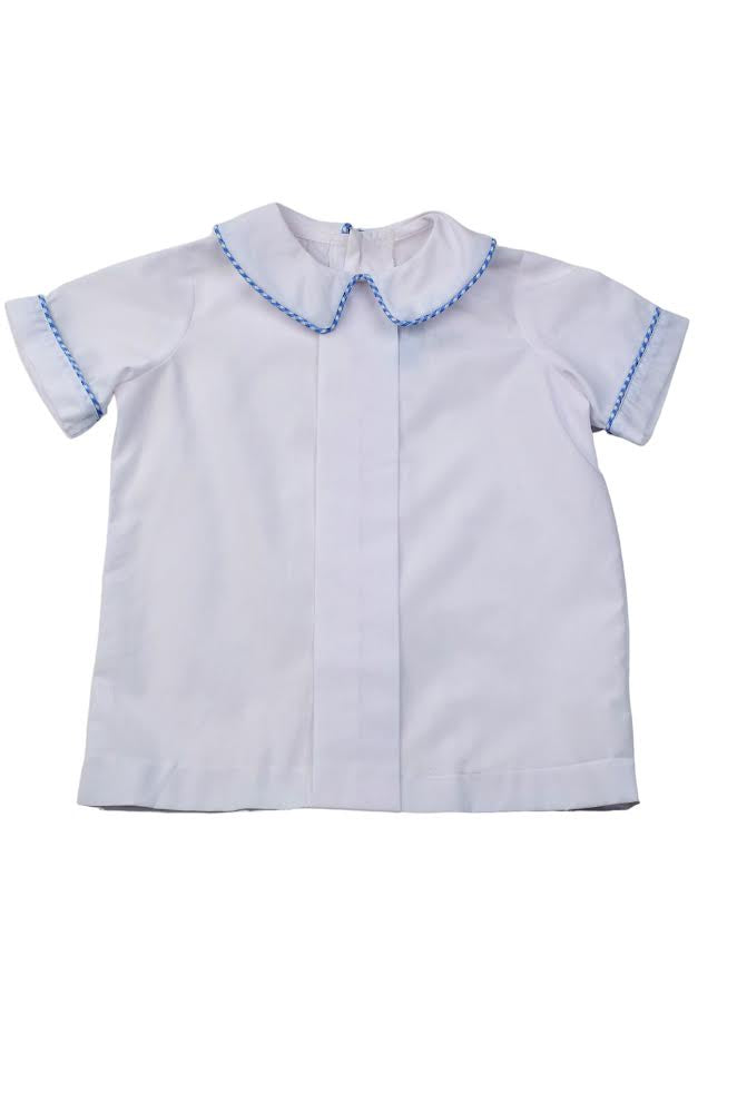 Funtasia Too Pleat Front Shirt W/Blue Check Piping W/ Blue Check Shorts 69300/69325 5012