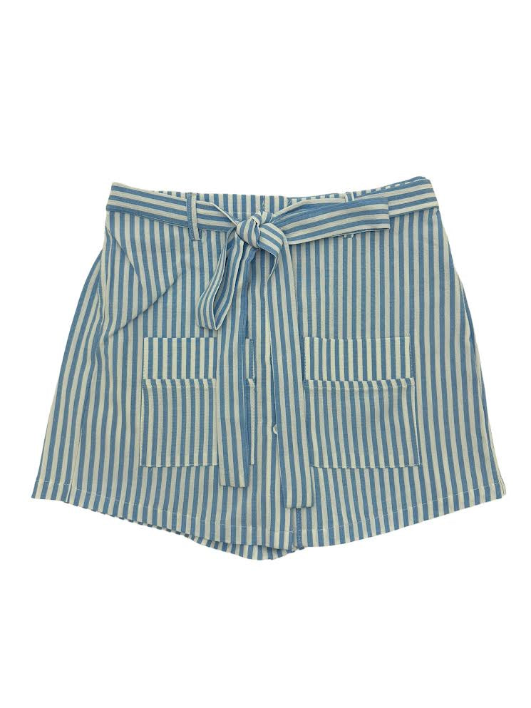Molly Bracken Woven Shorts Light Blue/White Stripe MMT1244CP 5102