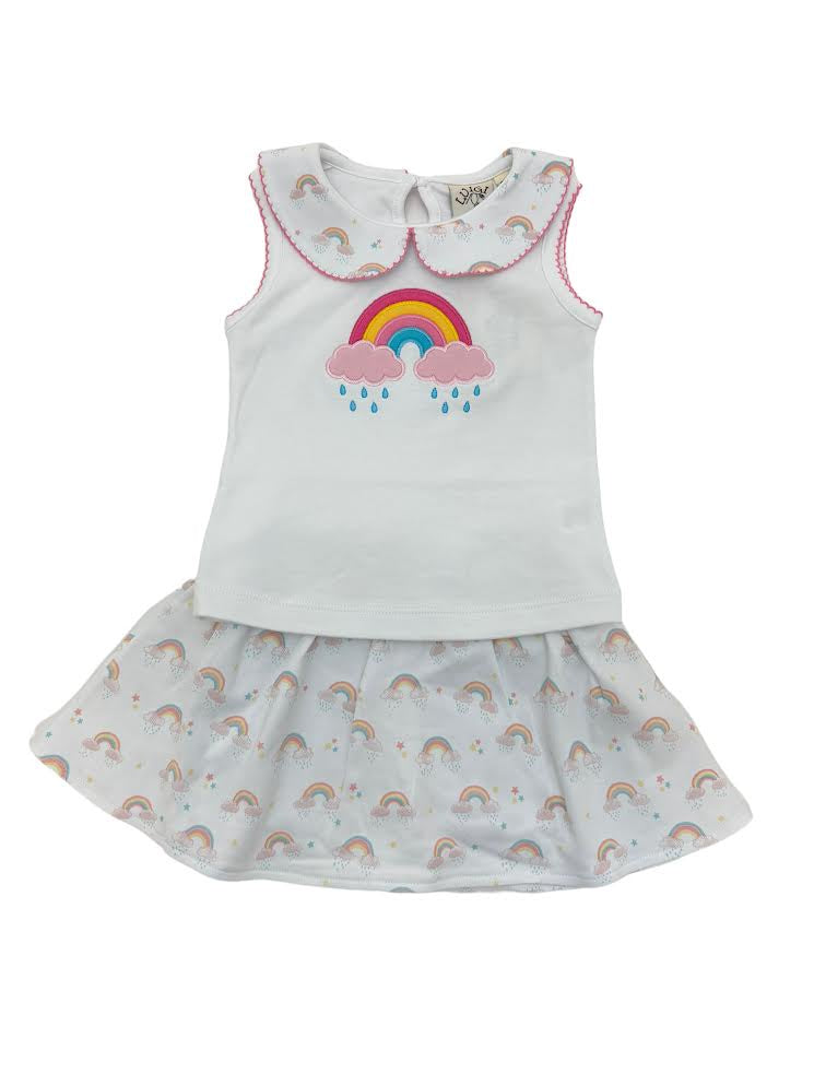 Luigi Rainbow W/Rain Sleeveless Shirt & Gathered Skort W/Rainbow Print ITS232-M4081/ISK016P-1516 5101