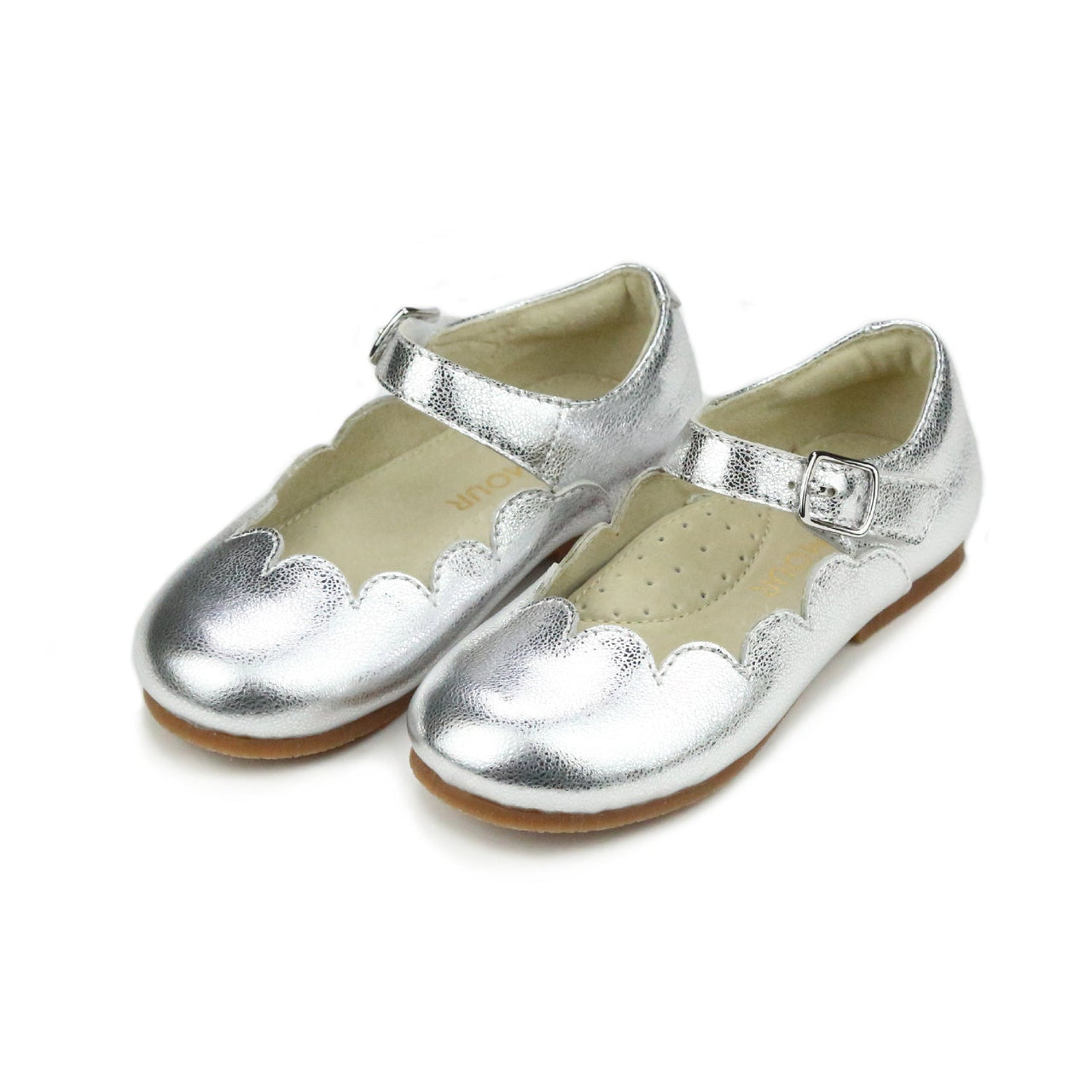 Lamour Sonia Silver Scalloped Flat