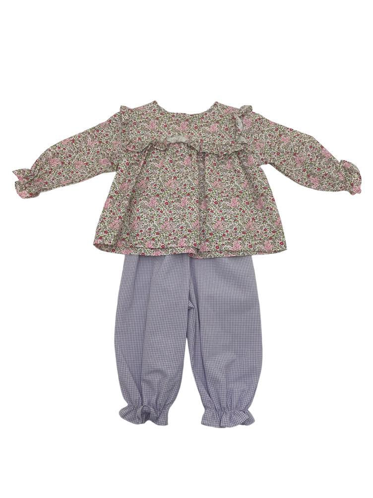 Anvy Kids Pink/Lavender Floral Sydney Girl Bloomer Set F6183 5008