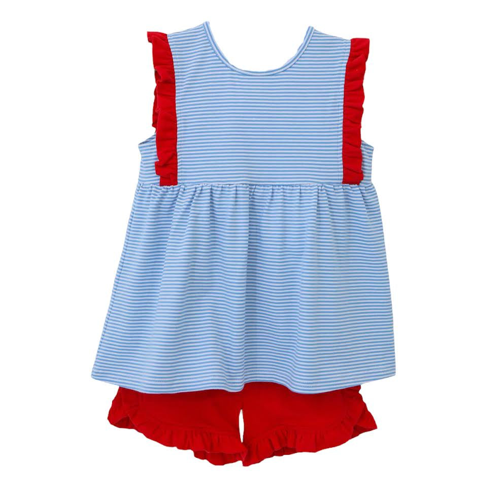 Trotter Street Kids Josie Short Set Red, White & Blue TSK-01004 5101