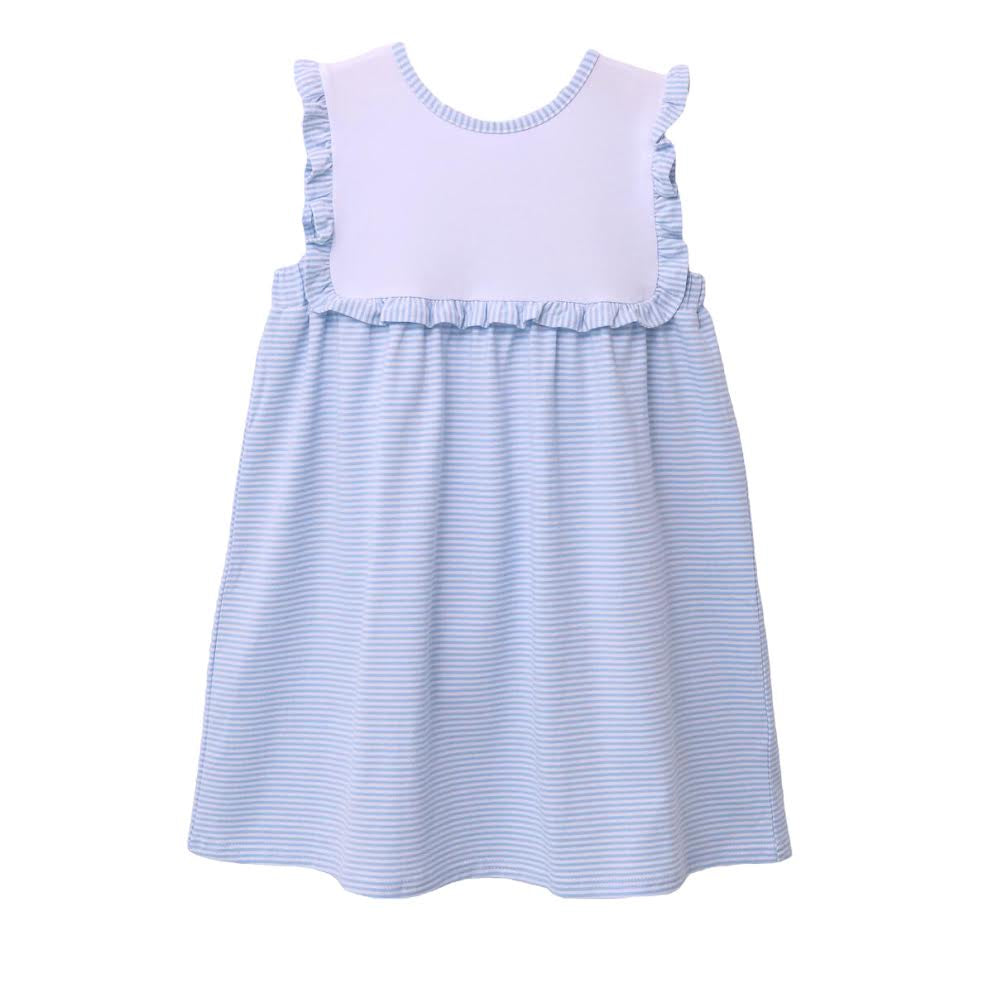 Trotter Street Kids Alice Dress Light Blue Stripe TSK-01057 5101
