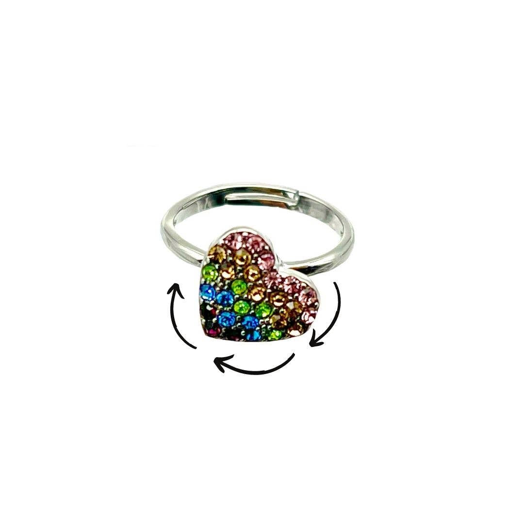 Mavi Bandz Heart Fidget Spinner Ring