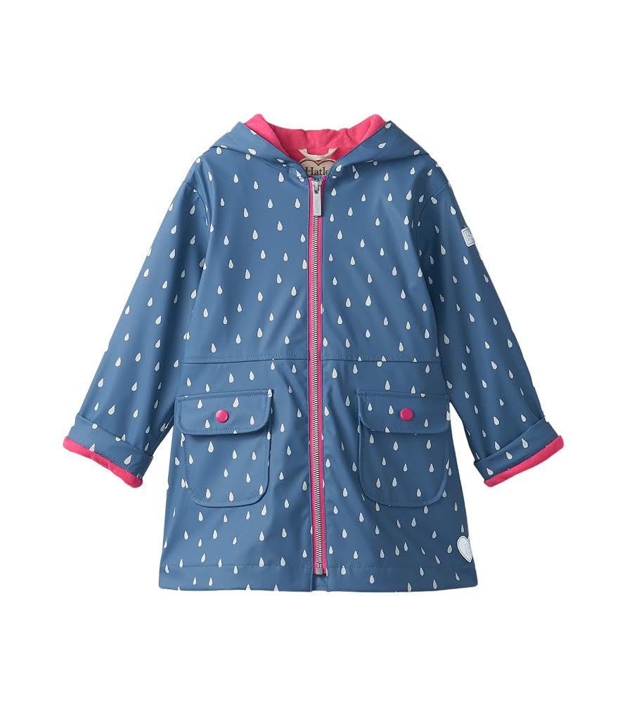 Hatley Tiny Drops Colour Changing Peplum Jacket F23TDK1770 5007