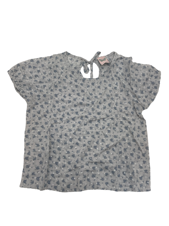 For All Seasons Printed Short Sleeve Top Lt Gray K16043A