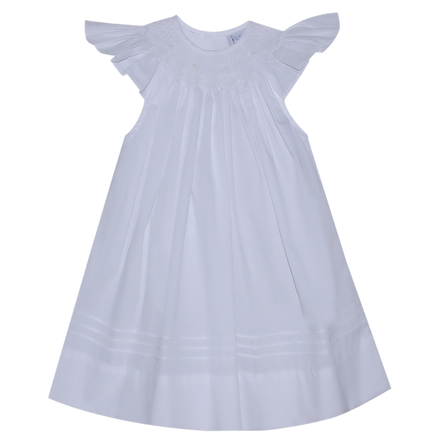 Baby Sen Georgia Angel Bishop Dress White GABD-W 5012