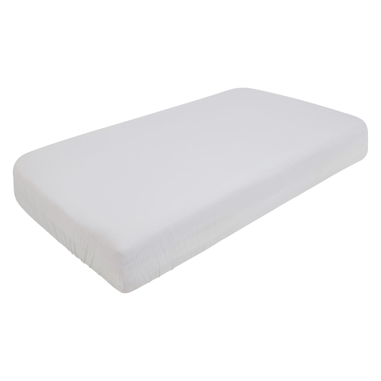 Aden & Anais Essentials White Cotton Muslin Crib Sheet