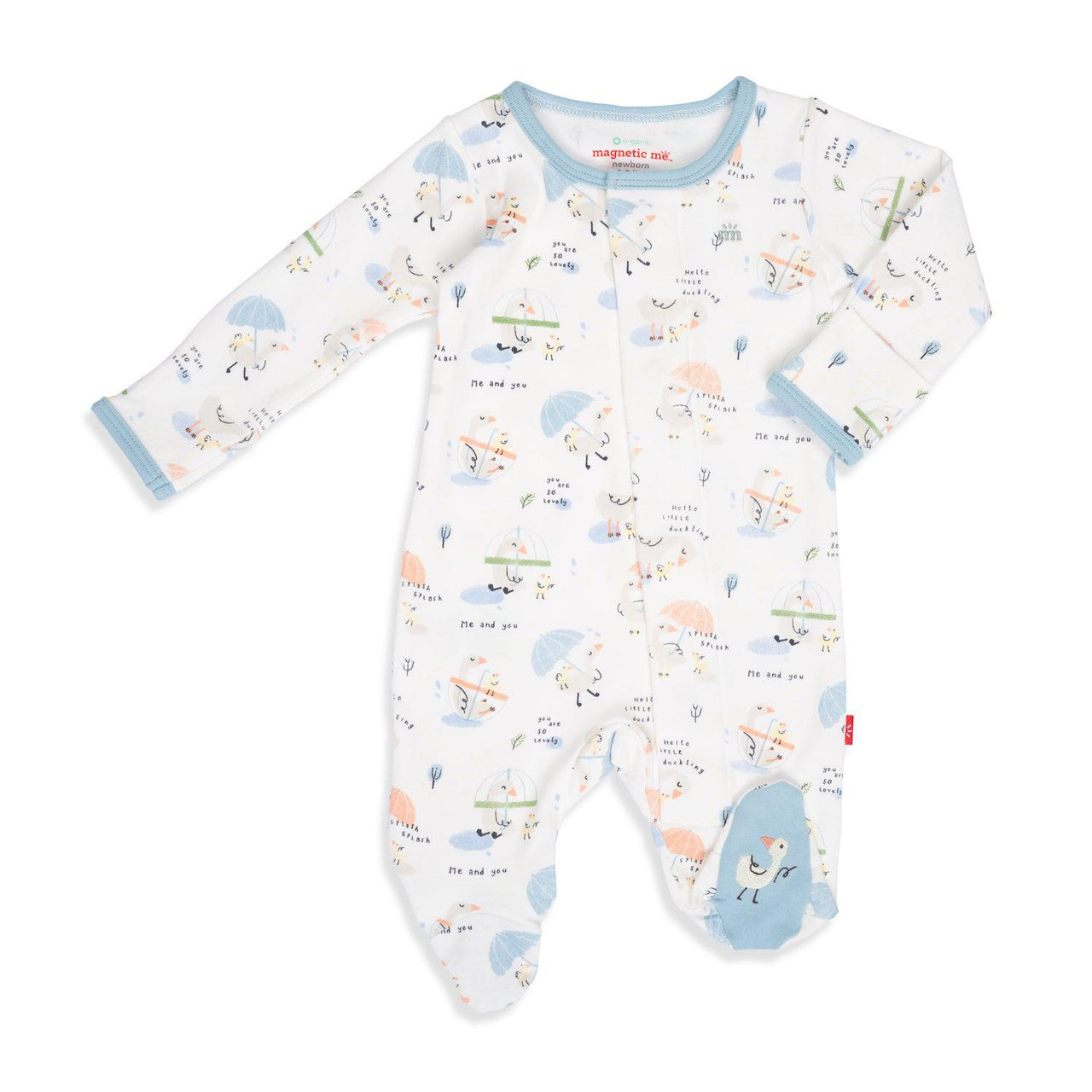 Magnetic Me Little Duckling Organic Cotton Magnetic Footie 17753
