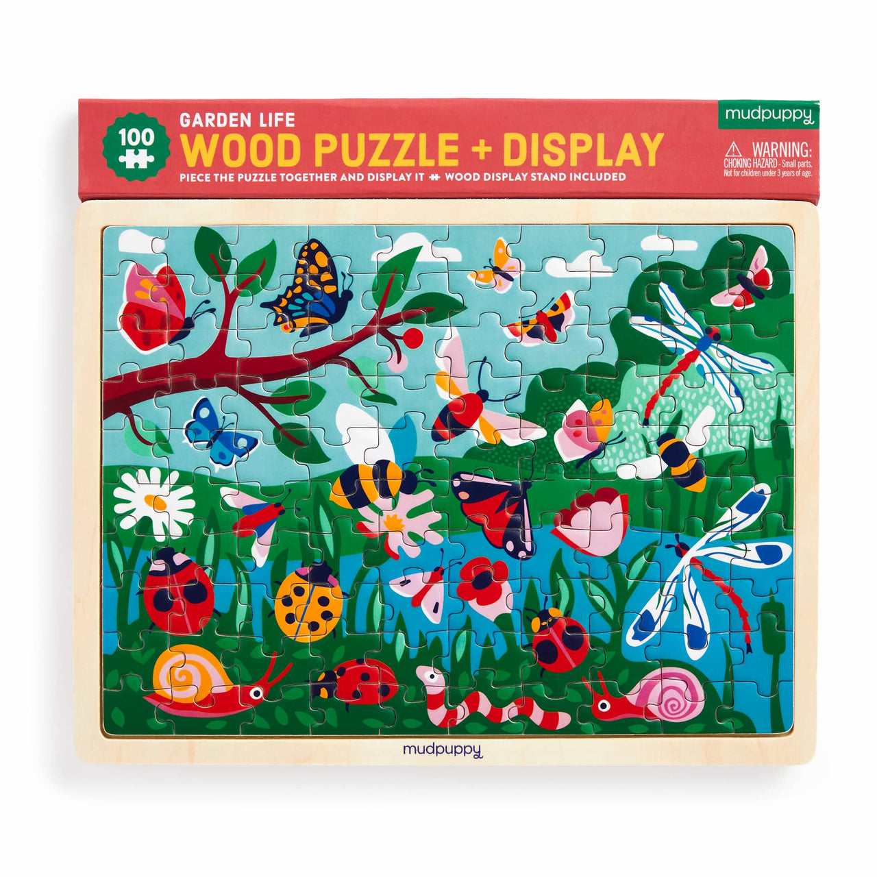 Mudpuppy 100 Piece Wood Puzzle + Display