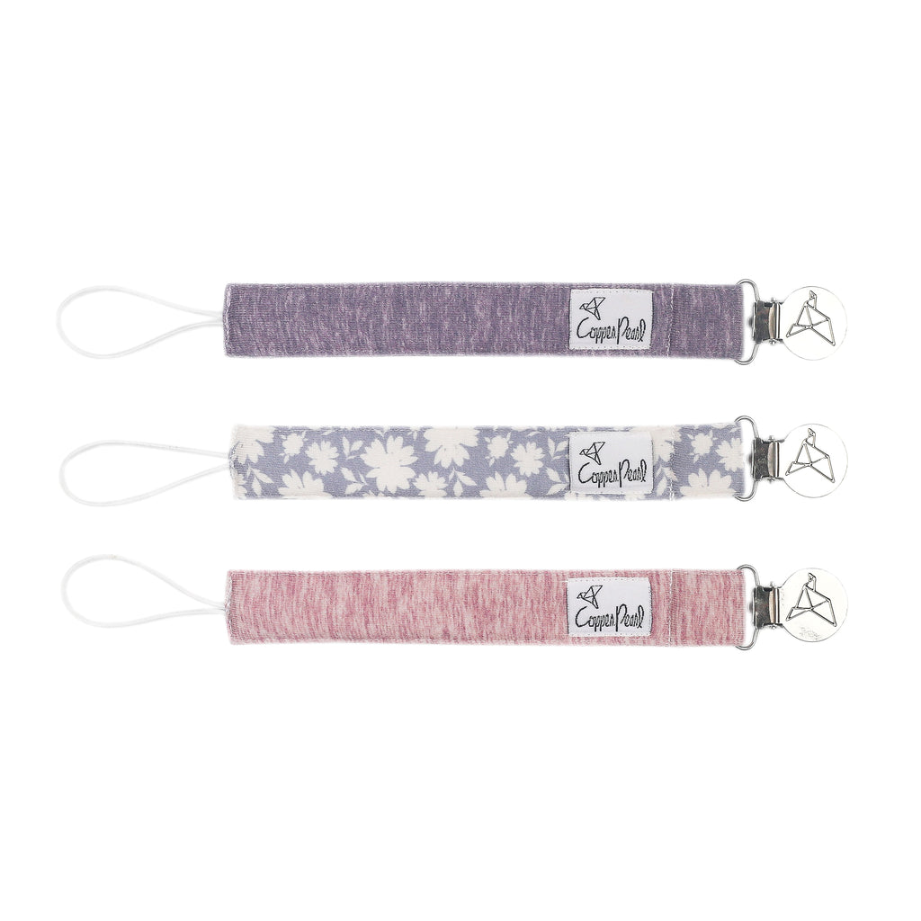 Copper Pearl Binky Clip 3 Pack