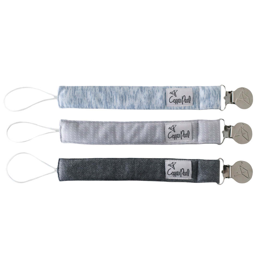 Copper Pearl Binky Clip 3 Pack