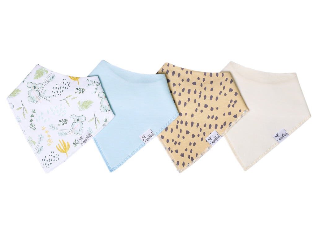 Copper Pearl Bandana Bib 4 Piece Set