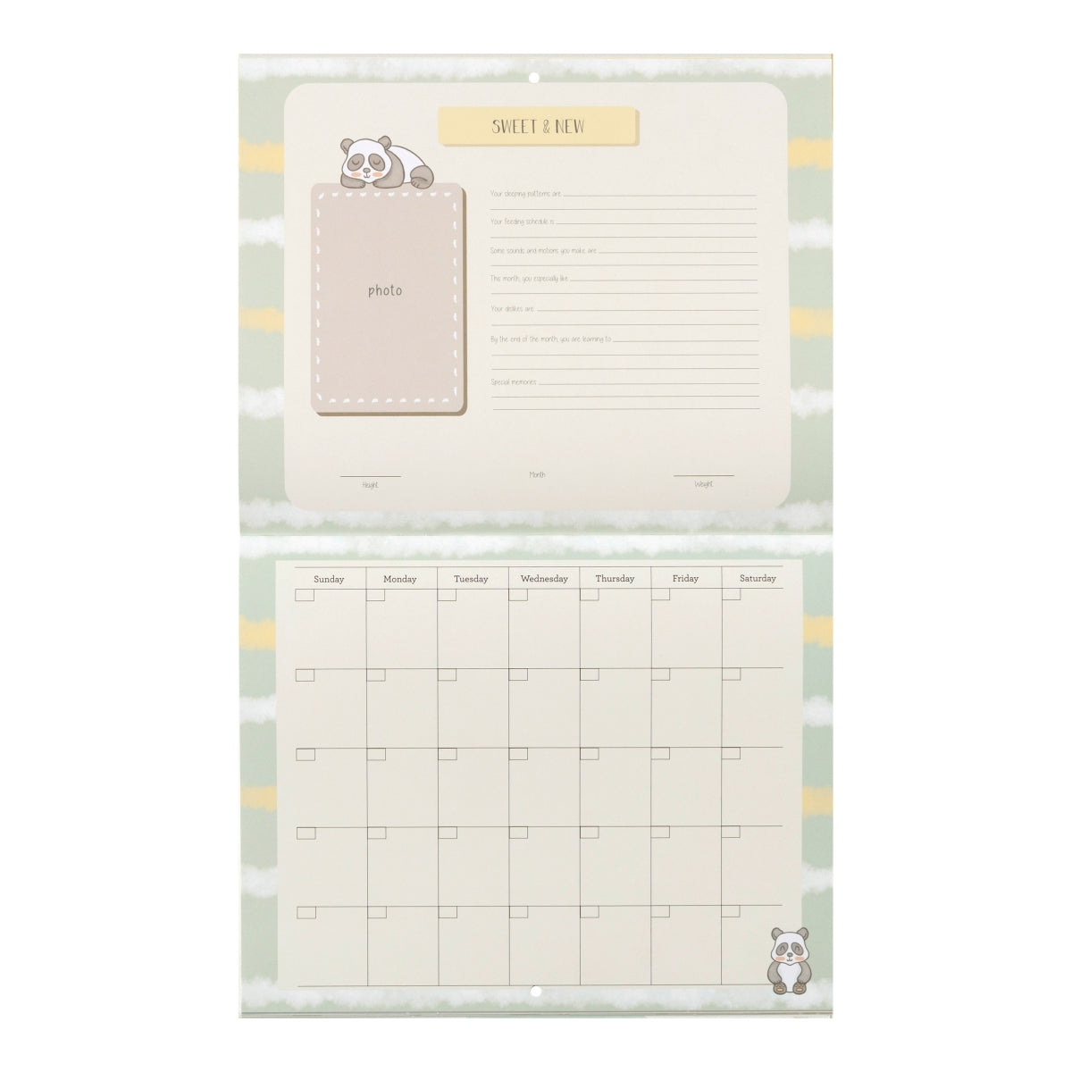 C.R. Gibson Love You to the Moon Baby's First Year Calendar BA3-23934