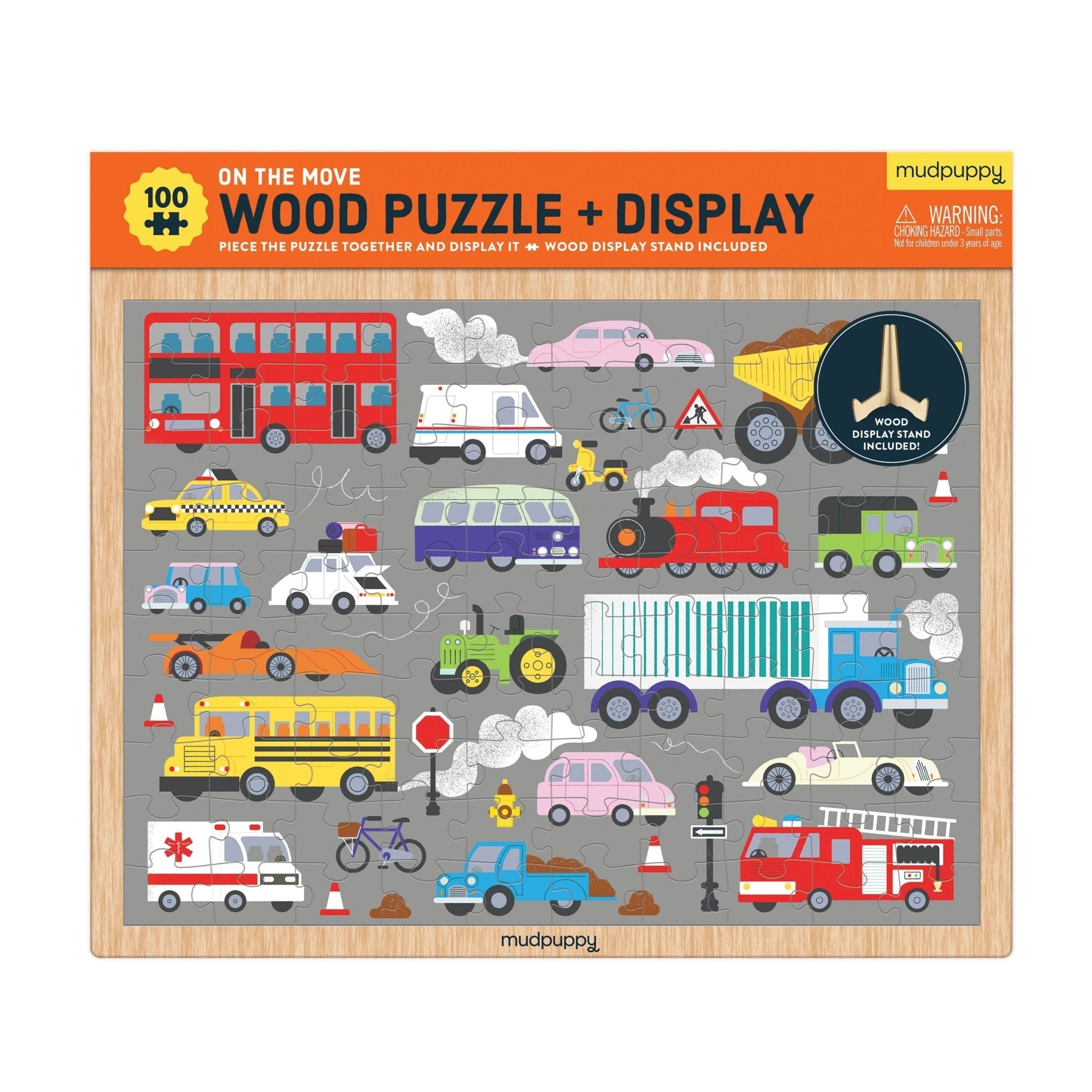 Mudpuppy 100 Piece Wood Puzzle + Display