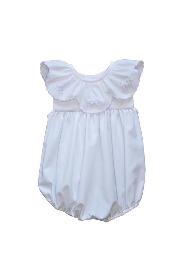 Auraluz Sleeveless Bubble White/Lavender Bow/Leaves 641