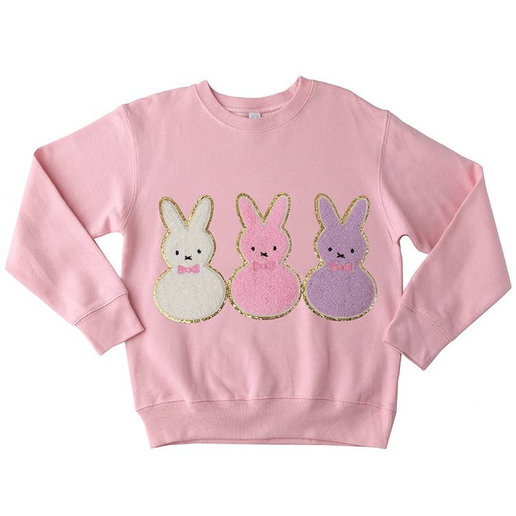 Sparkle Sisters Chenille Bunny Sweatshirt