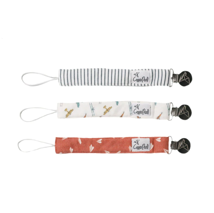 Copper Pearl Binky Clip 3 Pack