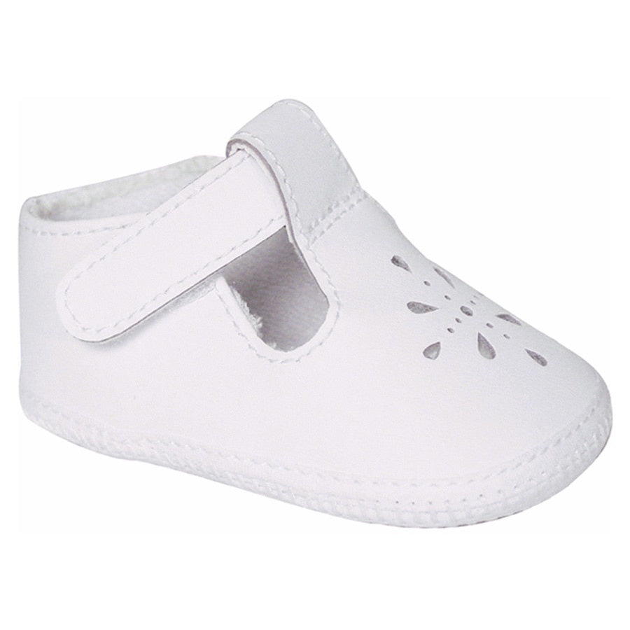 Baby Deer Kennedy Infant White Leather T-Straps 1820