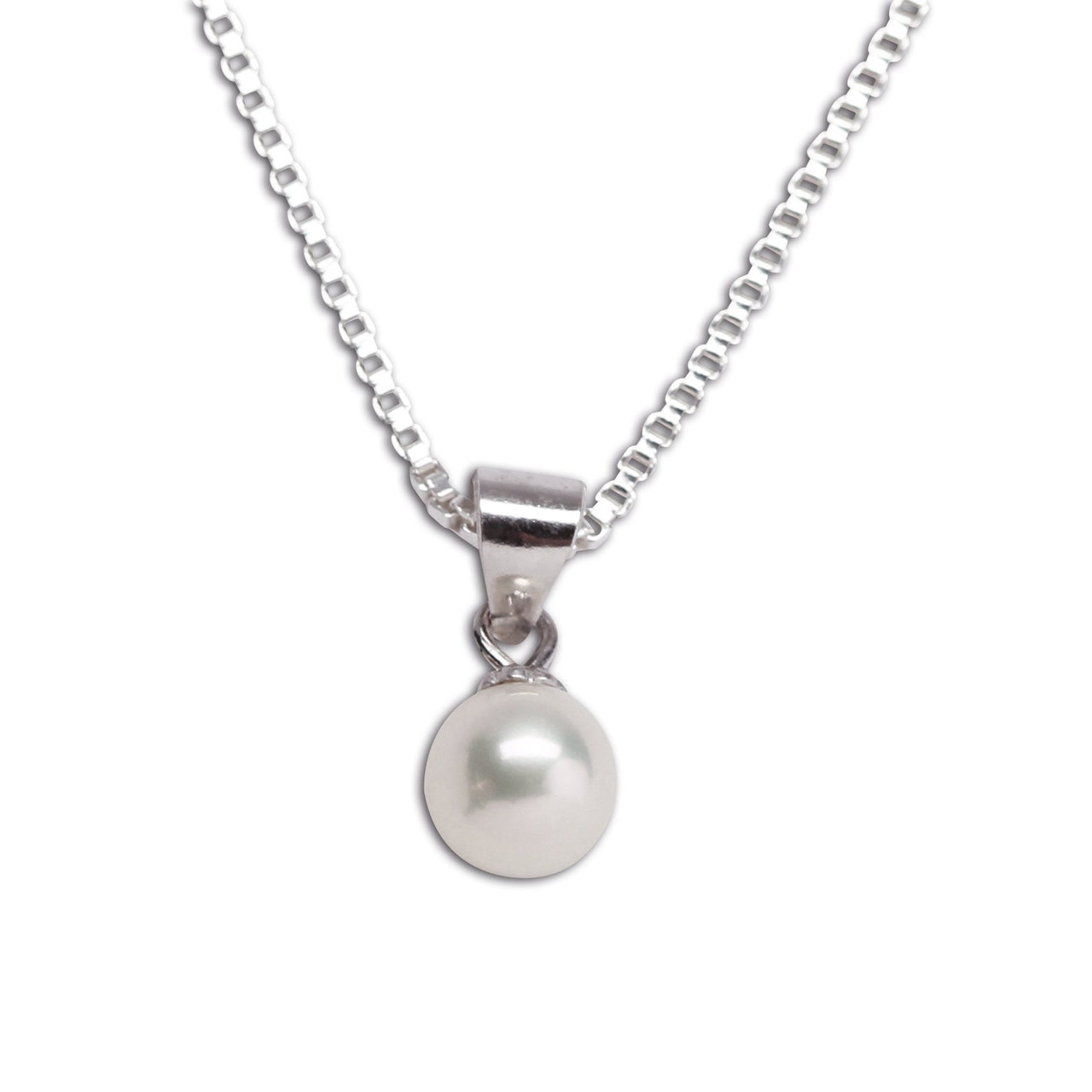 Cherished Moments Sterling Silver Children's Pearl Necklace (BCN-Pearl)