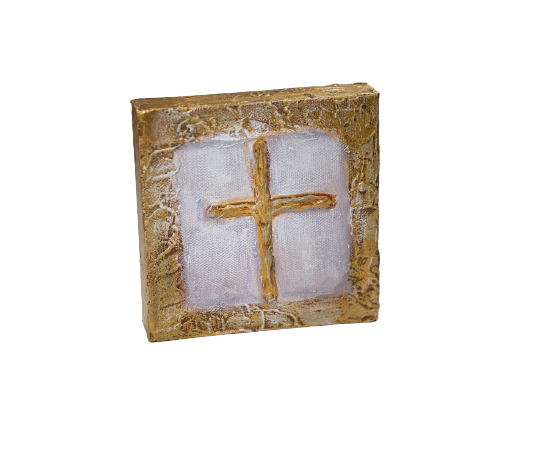 Trade Cie Handpainted Cross Canvas