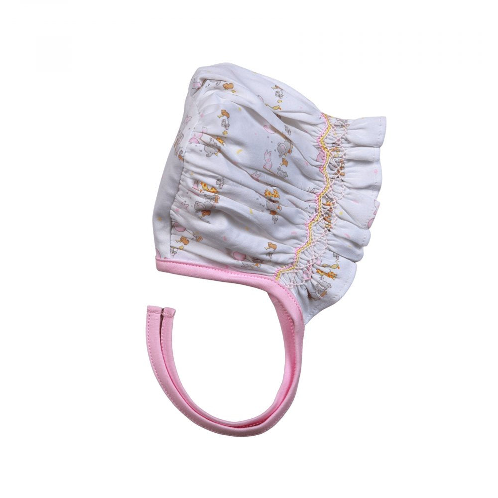 Baby Loren Pink Baby Parade Pima Hand Smocked Bonnet PRD-615 5007