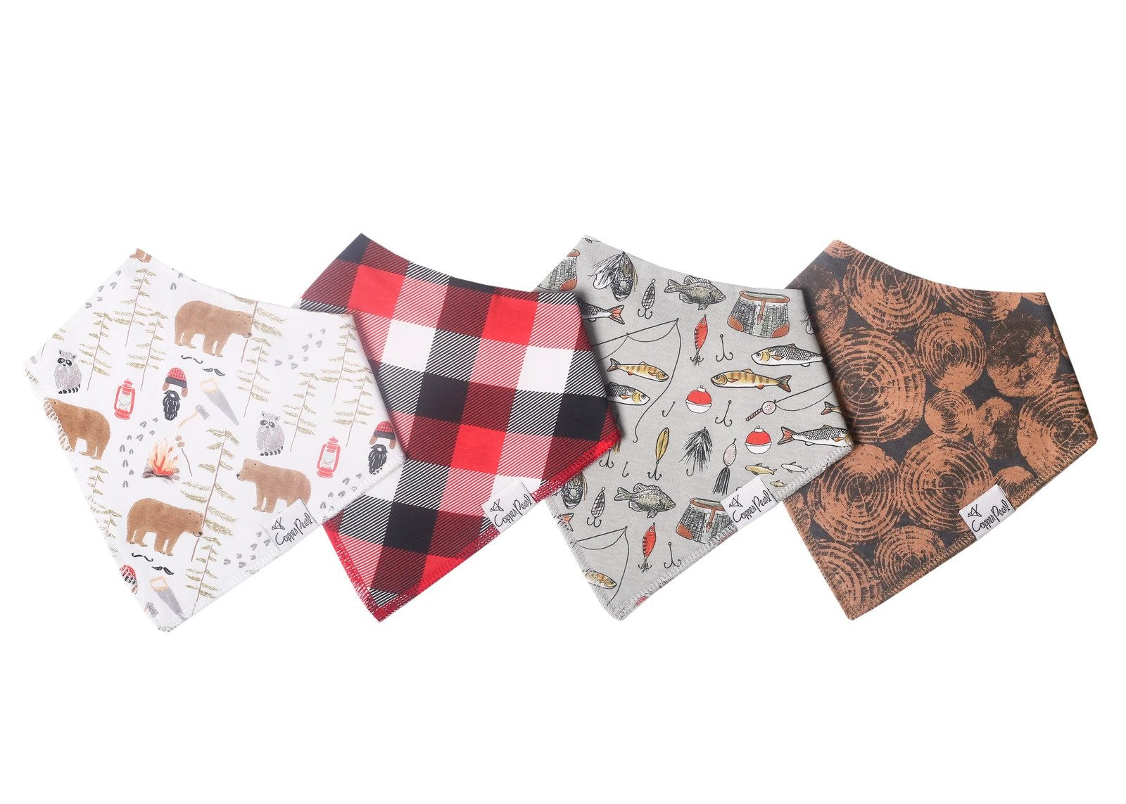 Copper Pearl Bandana Bib 4 Piece Set