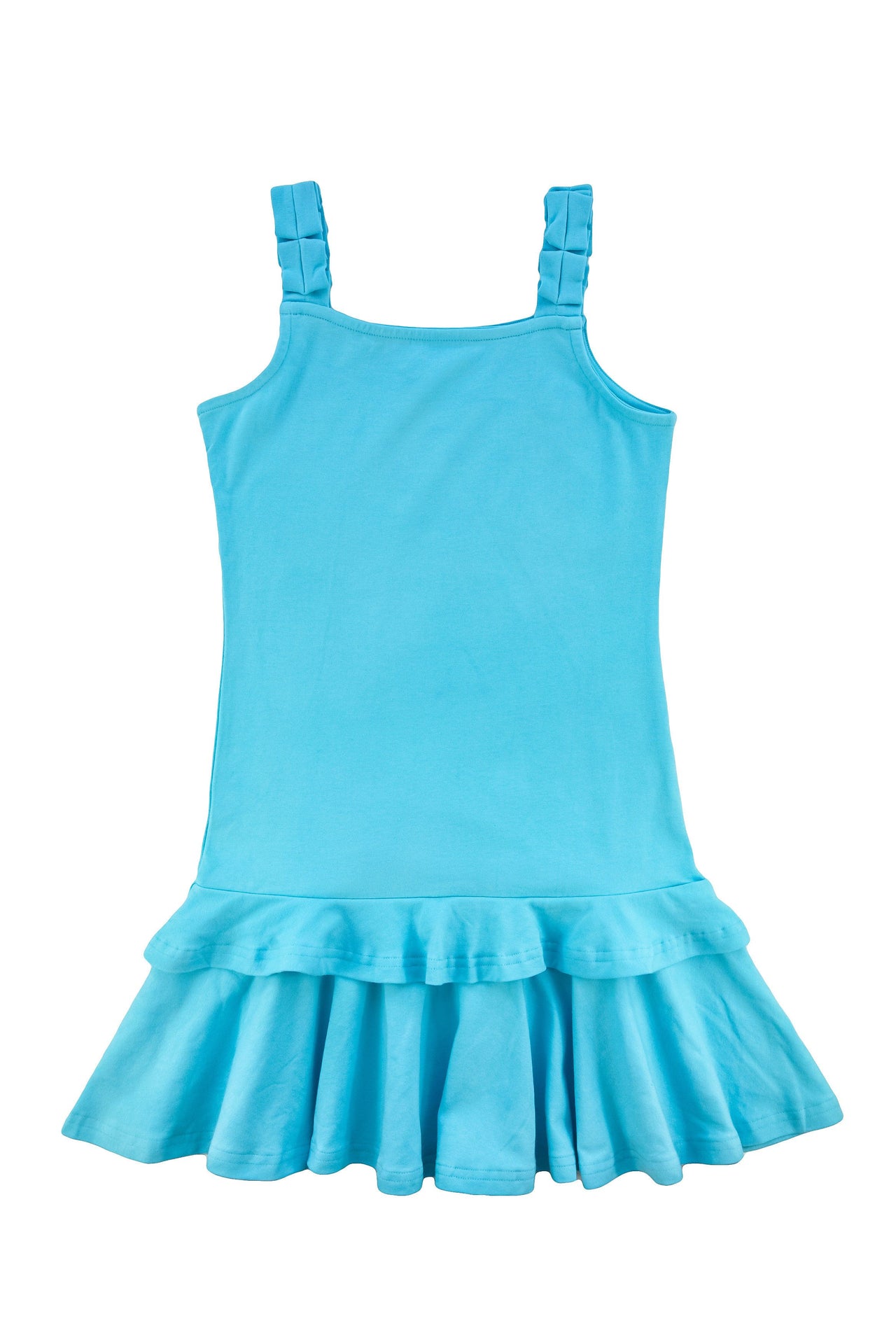 Florence Eiseman Knit Dress W/Pleated Straps Aqua C5265 5012
